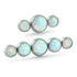 Linear Cabochon Cluster Threadless End by NeoMetal Replacement Parts 3-Cabochons (2/3/2mm) OW - White Opal