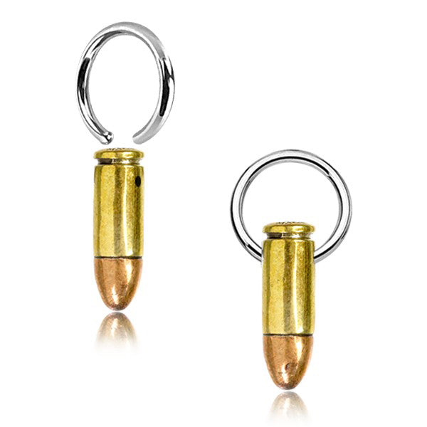 14g Stainless Captive Bullet Bead Ring Captive Bead Rings 14g - 15/32" diameter (12mm) Stainless Steel