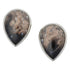 Fossilized Palm Root White Brass Weights Ear Weights 11/16 inch (18mm) Fossilized Palm Root