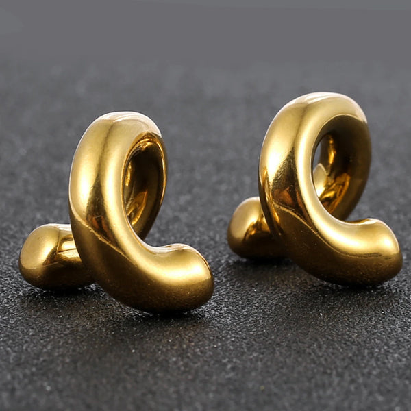 Gold Coil Weights Ear Weights 2 gauge (6mm) Gold