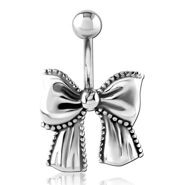 Ribbon Stainless Belly Ring Belly Ring 14g - 3/8" long (10mm) Stainless Steel