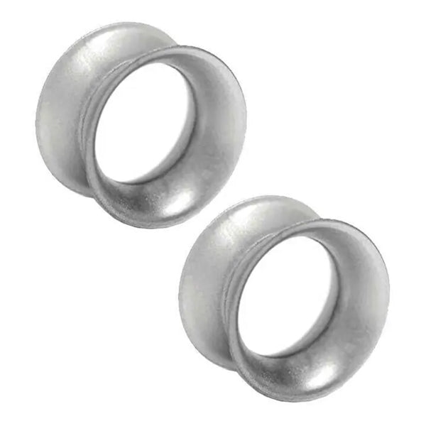 Silver Thin-Wall Silicone Tunnels Plugs 4 gauge (5mm) Silver