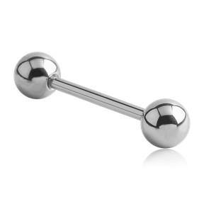 0g Stainless Straight Barbell Straight Barbells 0g - 5/8