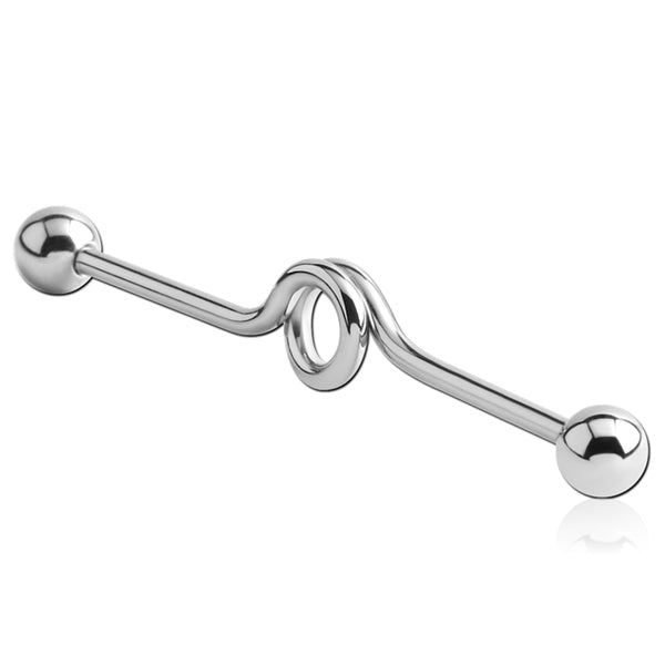 14g Looped Industrial Barbell Industrials 14g - 1-1/2" long (38mm) Stainless Steel