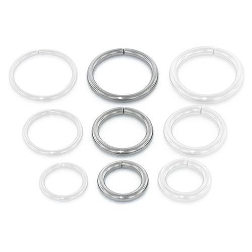 16g Niobium Continuous Ring by NeoMetal Continuous Rings 16g - 1/4" diameter (6.4mm) High Polish (silver)