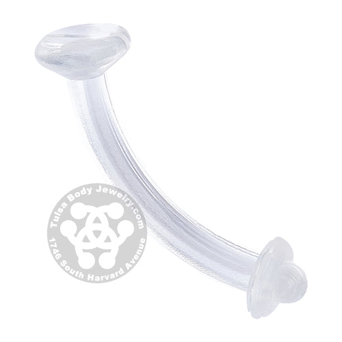 16g Clear Eyebrow Retainer Retainers 16g - 5/16" long (8mm) Clear