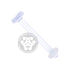 Acrylic Labret Retainer Retainers 18 gauge - 3/8" long (10mm) Clear