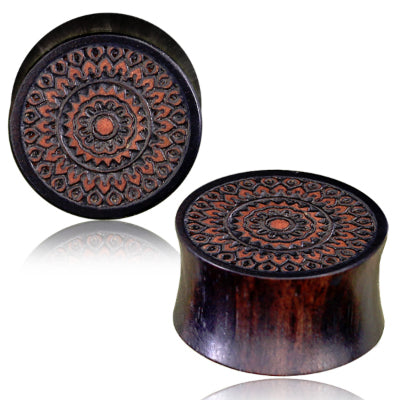 Plugs D'oreille En Bois Bubinga 10-30mm - Lot De 1 Paire Plugs D'oreille En Bois Bubinga 10-30mm - Lot De 1 Paire