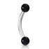 16g Opaque Curved Barbell Curved Barbells 16g - 5/16" long (8mm) Black