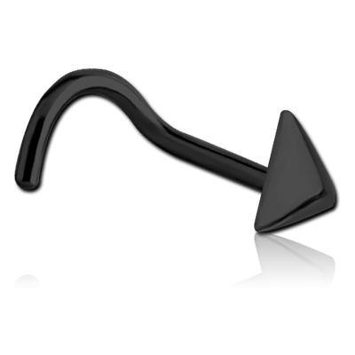 Pyramid Black Nostril Screw Nose 20g - 1/4" wearable (6.5mm) Black
