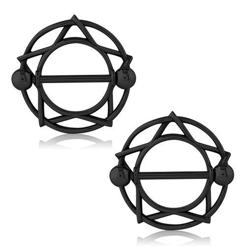 Star Black Nipple Shields Nipple Shields 14g - 5/8" diameter (16mm) Black
