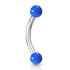 16g Opaque Curved Barbell Curved Barbells 16g - 5/16" long (8mm) Blue