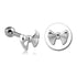 Bow Stainless Cartilage Barbell Cartilage 16g - 5/16" long (8mm) Clear