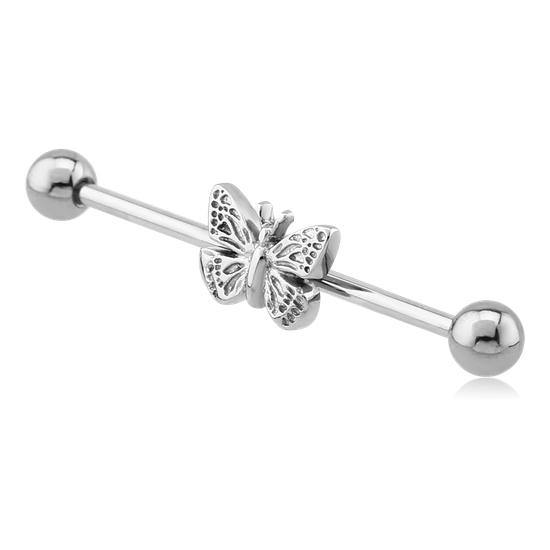 14g Butterfly Industrial Barbell Industrials 14g - 1-1/2
