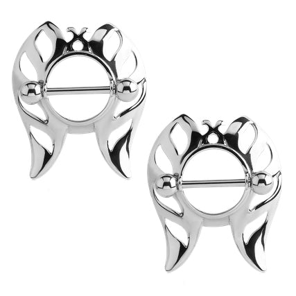 Butterfly Stainless Nipple Shields Nipple Shields 14g - 9/16" diameter (14mm) Stainless Steel