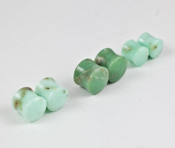 Chrysoprase Plugs by Oracle Body Jewelry Plugs 5/8 inch (16mm) Chrysoprase