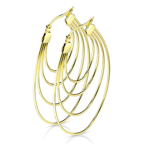 Concentric Earrings in Gold