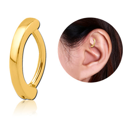 Simple Gold Cartilage Clicker Cartilage 16g - 5/16" long (8mm) Gold