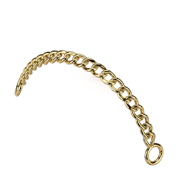 Multipurpose Stainless Curb Chain Nose 30mm long Gold