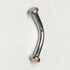 Micro Opal Stainless Curved Barbell Curved Barbells 16g - 1/4" long (6mm) White