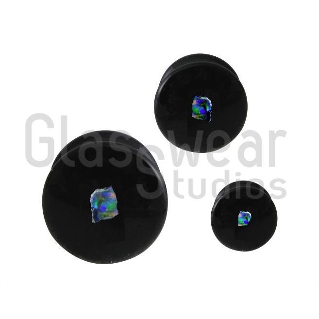Opal Plugs by Glasswear Studios Plugs 3/4 inch (19mm) Raw Opal