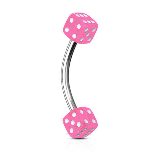Acrylic Dice Curved Barbell Curved Barbells  