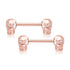 Skull Rose Gold Nipple Barbells Nipple Barbells 14g - 15/32" long (12mm) Clear