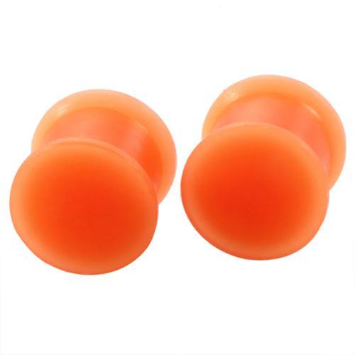 Orange Silicone Plugs Plugs 8 gauge (3mm) Orange
