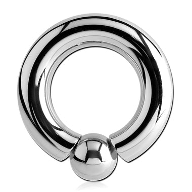 4g Stainless Screw-Ball Ring Captive Bead Rings 4g (5mm) - 15/32" dia (12mm) - 8mm ball Stainless Steel