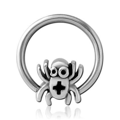 16g Stainless Captive Spider Bead Ring Captive Bead Rings 16g - 3/8