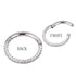 Super CZ Titanium Hinged Ring Hinged Rings 16g - 5/16" diameter (8mm) Clear CZs