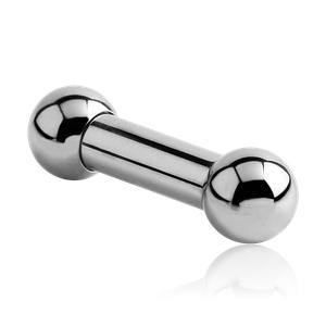 8g Titanium Straight Barbell (internal) Straight Barbells 8g - 5/16" long (8mm) - 6mm balls High Polish (silver)