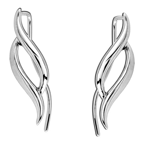 Wave Wire Stainless Hook Earrings 20 Gauge / Stainless Steel / Pair