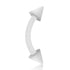 16g Spiked Bioflex Curved Barbell Curved Barbells 16g - 5/16" long (8mm) White