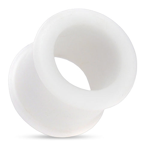 Double Flare Silicone Tunnels Plugs 6 gauge (4mm) White