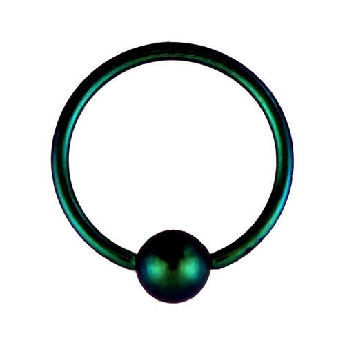 16g Titanium Captive Bead Ring Captive Bead Rings 16g - 1/4" diameter (6mm) - 3mm bead Solid Titanium
