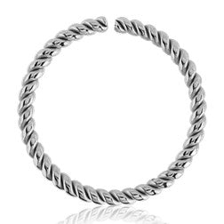 18g Braided Stainless Continuous Ring Continuous Rings 18g - 5/16" diameter (8mm) Stainless Steel