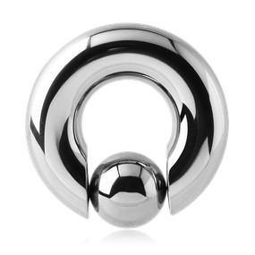 6g Snap-fit Captive Bead Ring Captive Bead Rings 6g (4mm) - 3/8" dia (10mm) - 6mm ball Stainless Steel
