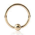 16g Yellow 14k Gold Captive Bead Ring Captive Bead Rings 16g - 1/4" diameter (6mm) - 3mm bead Yellow 14k Gold
