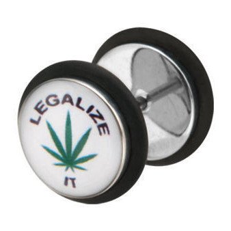 Legalize It Fake Plugs Fake Plugs 18g - 5/16" long (8mm) Stainless Steel