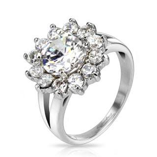 Sterling Silver Round Set Ring - .925 Solid Silver, Choose Your Color/Style