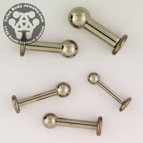 12g Stainless Labret by Body Circle Designs Labrets 12g - 5/16" long - 3/16" ball Stainless Steel
