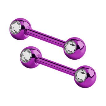 CZ Titanium Nipple Barbells | Tulsa Body Jewelry CZ Titanium Nipple Barbells | Tulsa Body Jewelry