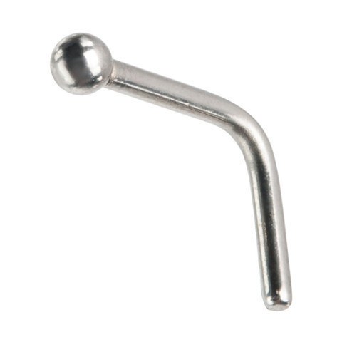 Ball Stainless L-Bend Nose Stud Nose 20g - 1/4