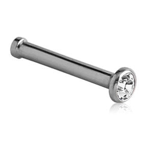 Bezel CZ Titanium Nose Bone Tulsa Body Jewelry