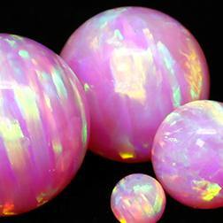 Replacement Synthetic Opal Bead Replacement Parts 4mm diameter Bubblegum Opal