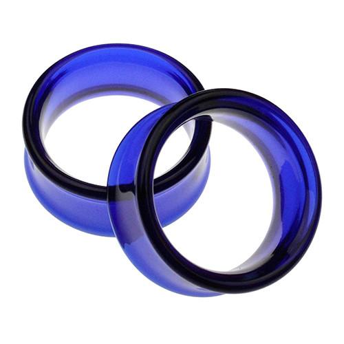 Blue Tunnels by Glasswear Studios Plugs 1-1/2 inch (38mm) Blue
