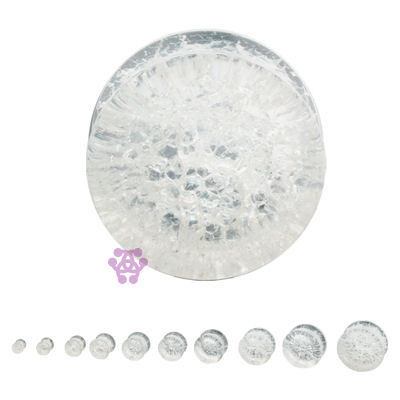 Clear Glass Crackle Plugs Plugs  