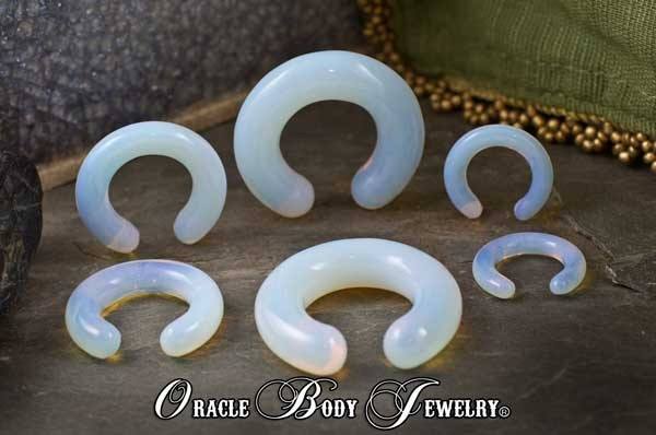 Opalite Rings by Oracle Body Jewelry Plugs 8 gauge (3mm) Opalite