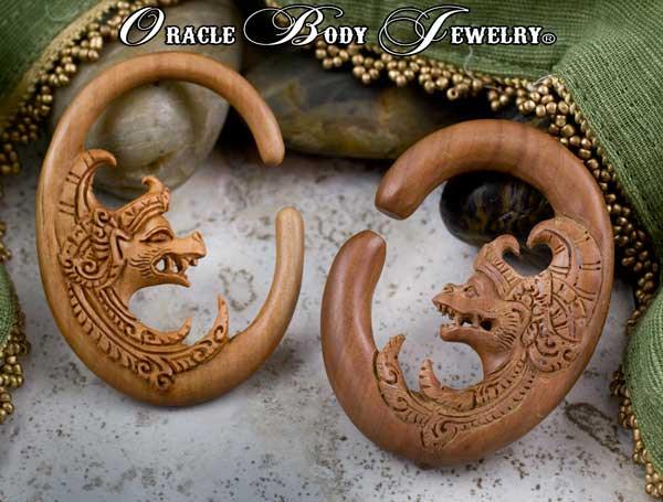 Saba Monkey Business Hangers by Oracle Body Jewelry Plugs 00 gauge (10mm) Saba Wood
